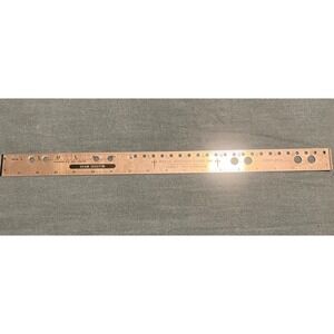 18" Metal Ruler File Hole Spacing Industrial Graphics and Business 2 Sided